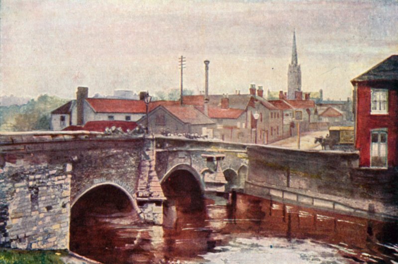 Bishop's Bridge (farge litho) av George Parsons Norman