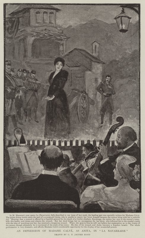 Et inntrykk av Madame Calve, som Anita, i La Navarraise av George Percy Jacomb Hood