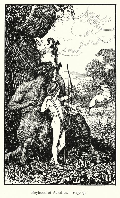 The Iliaden: Boyhood of Achilles (gravering) av George Percy Jacomb Hood