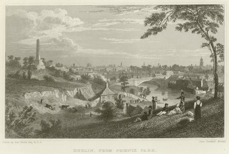 Dublin fra Phoenix Park av George Petrie