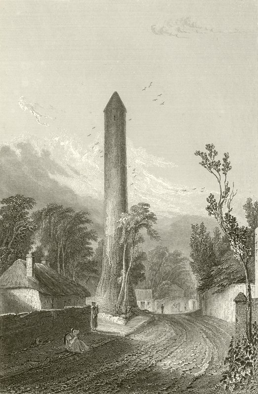 The Round Tower of Clondalkin, Dublin, Irland av George Petrie