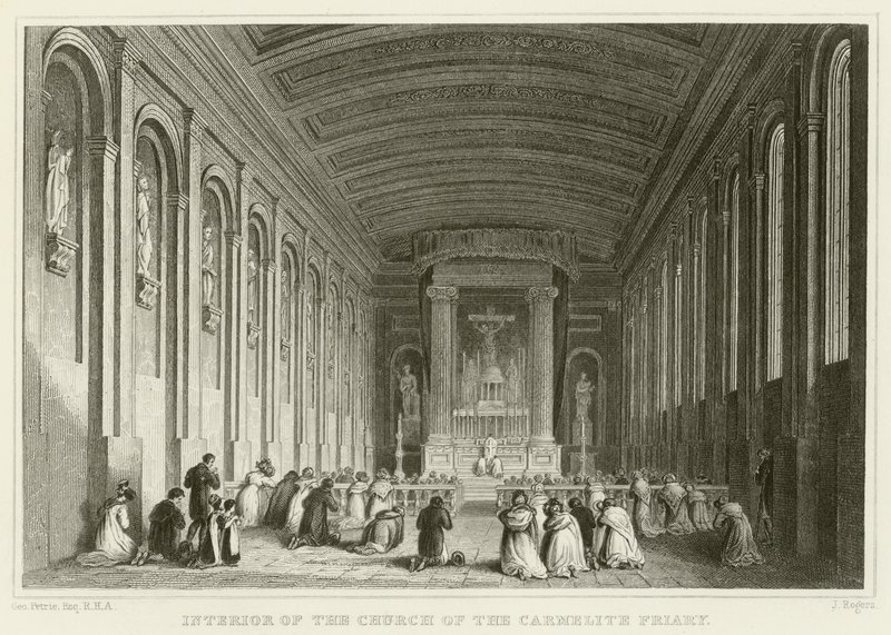 Interiøret i Church of the Carmelite Friary av George Petrie