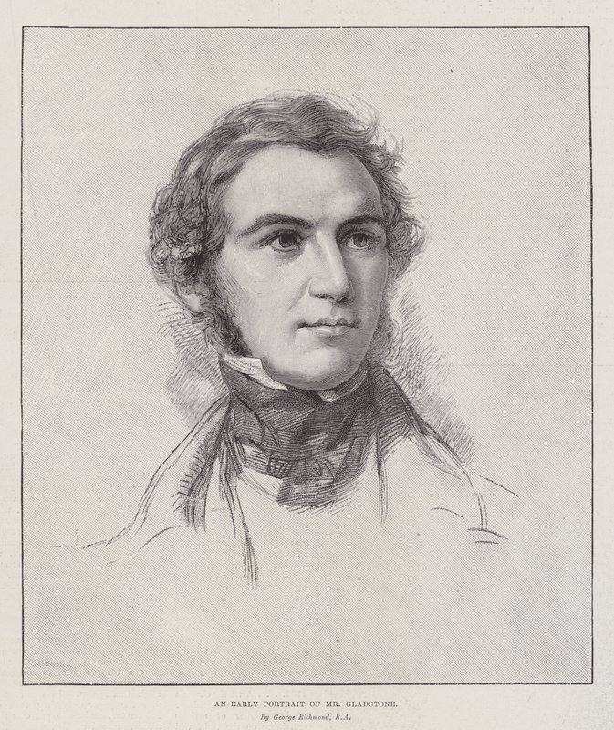 Et tidlig portrett av Mr Gladstone av George Richmond