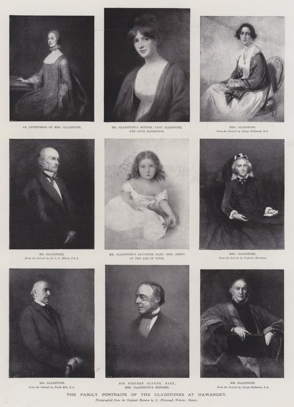 Familieportrettene av Gladstones på Hawarden av George Richmond