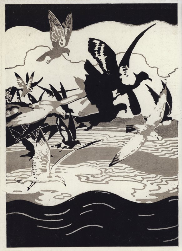 Illustrasjon for Canadian Wonder Tales (farge litho) av George Sheringham