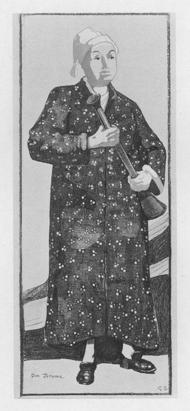 Illustrasjon for The Duenna av Sheridan (farge litho) av George Sheringham
