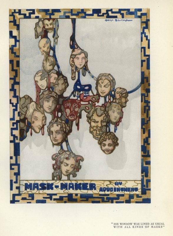 Illustrasjon for The Happy Hypocrite av Max Beerbohm (farge litho) av George Sheringham