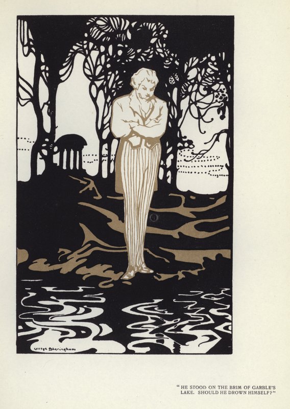 Illustrasjon for The Happy Hypocrite av Max Beerbohm (litho-farge) av George Sheringham