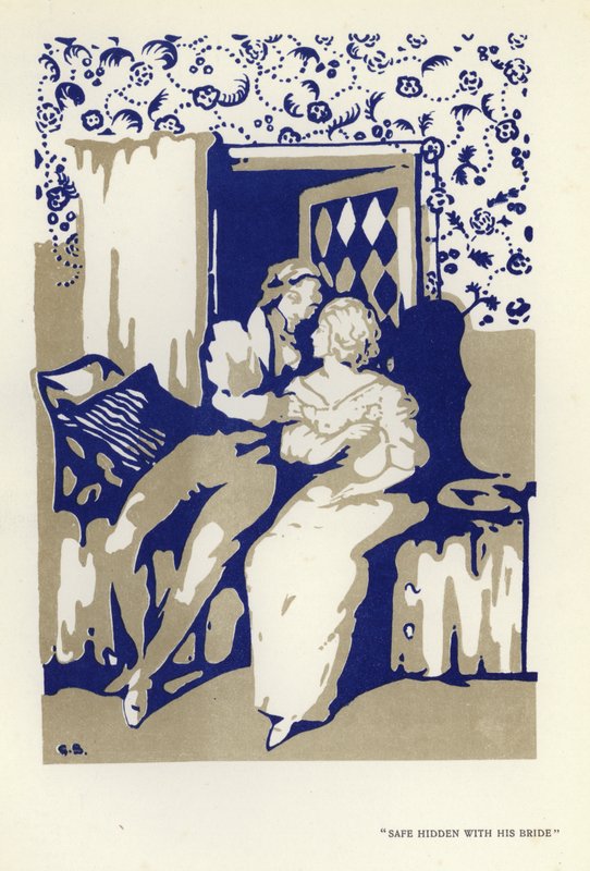 Illustrasjon for The Happy Hypocrite av Max Beerbohm (farge litho) av George Sheringham