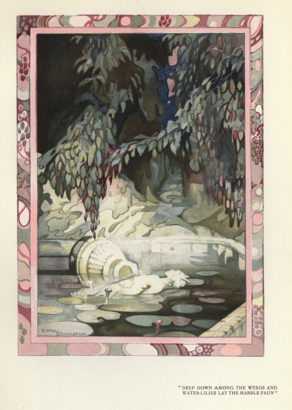 Illustrasjon for The Happy Hypocrite av Max Beerbohm (farge litho) av George Sheringham