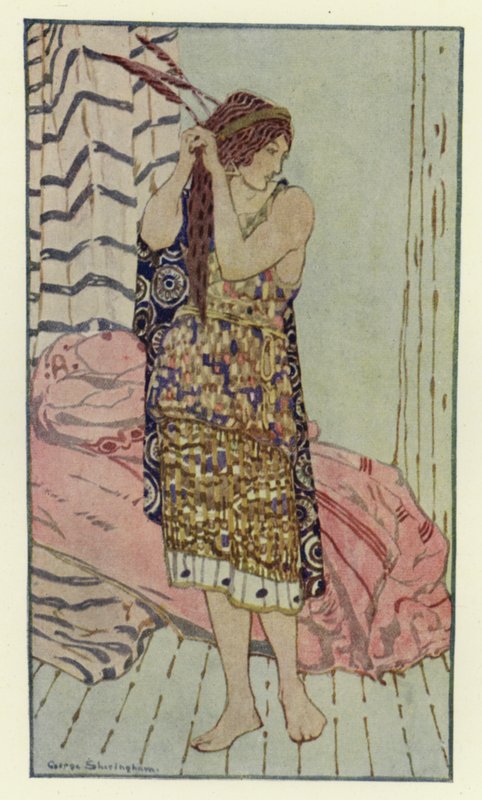 Hun var veldig vakker og mild (farge litho) av George Sheringham
