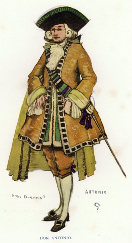 The Duenna av Sheridan: Don Antonio (farge litho) av George Sheringham