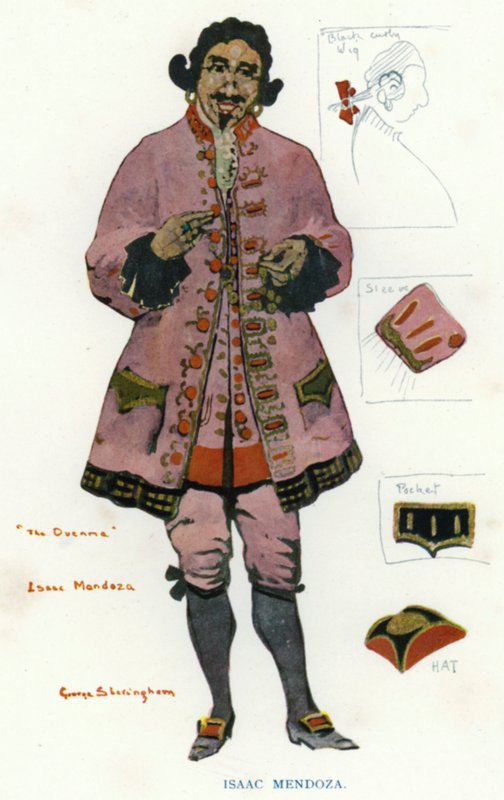 The Duenna av Sheridan: Isaac Mendoza (litho-farge) av George Sheringham