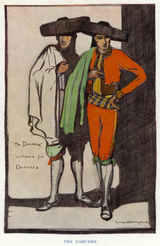 The Duenna av Sheridan: The Dancers (farge litho) av George Sheringham