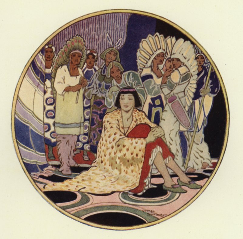 Folket var alle samlet til bryllupet (farge litho) av George Sheringham