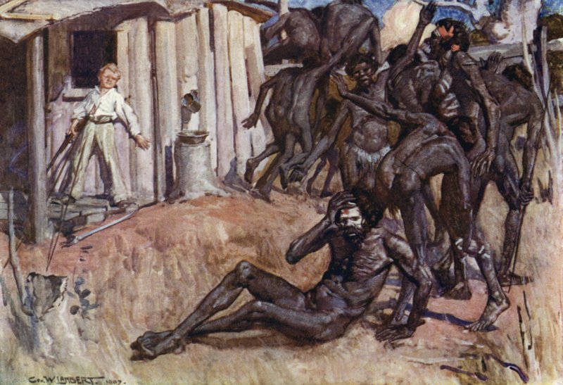Illustrasjon for Romance of Empire, Australia av George Washington Lambert