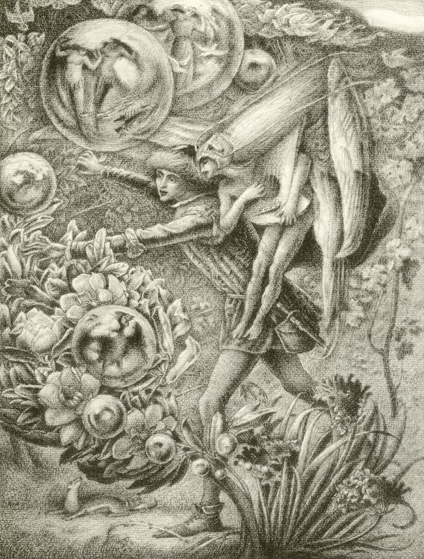 Ferdinand og Ariel (gravyr) av George Woolliscroft Rhead