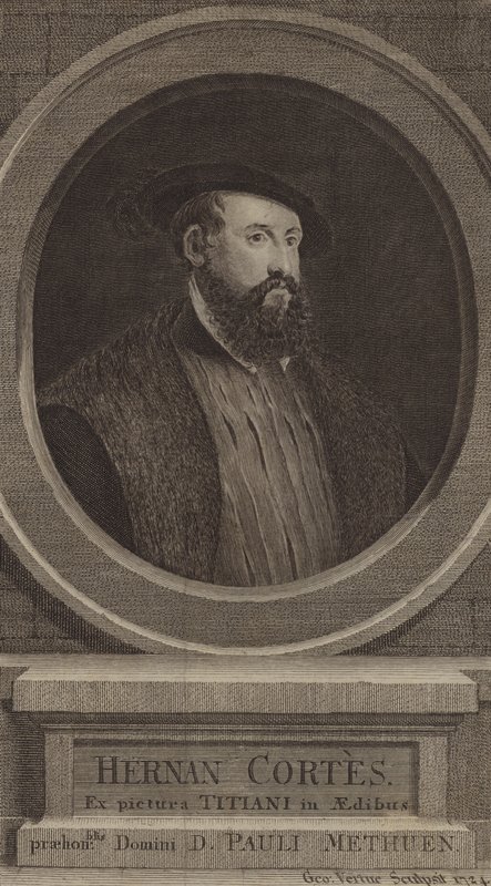 Hernan Cortes, spansk erobrer av George after Vertue