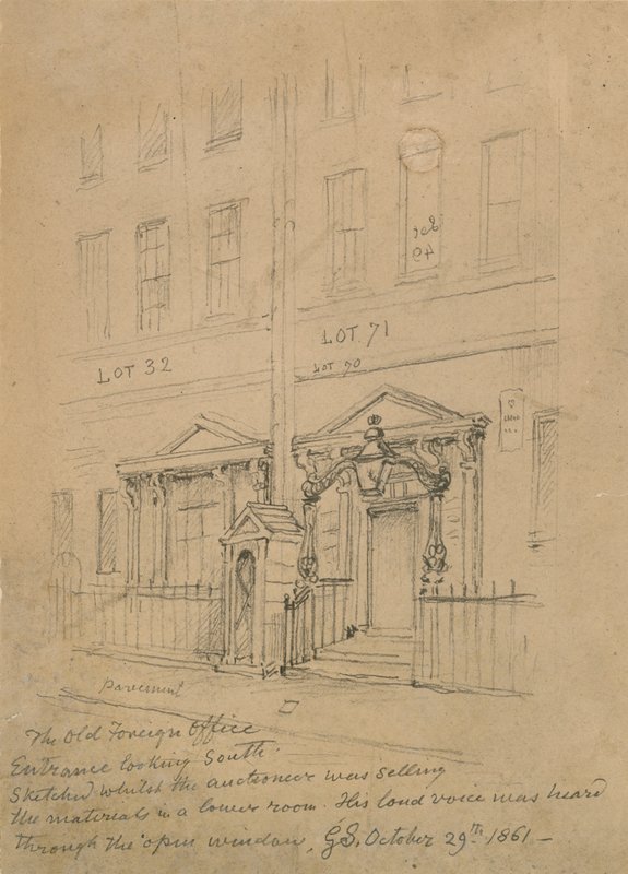 Det gamle utenrikskontoret, Downing Street av George the Elder Scharf