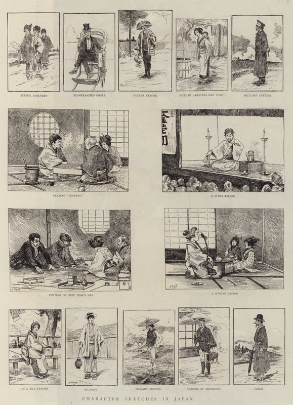 Karakterskisser i Japan av Georges Ferdinand Bigot