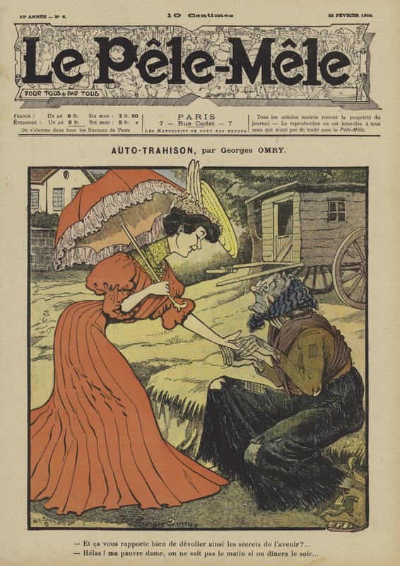 Selvforræderi. Illustrasjon for Le Pele-Mele, 1906 av Georges Antonin Henri Mory