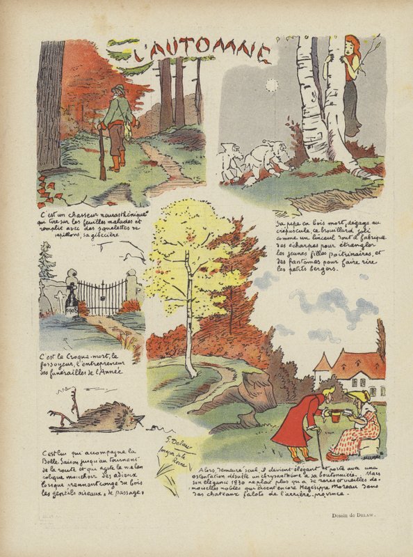 Høst. Illustrasjon for Le Rire av Georges Delaw