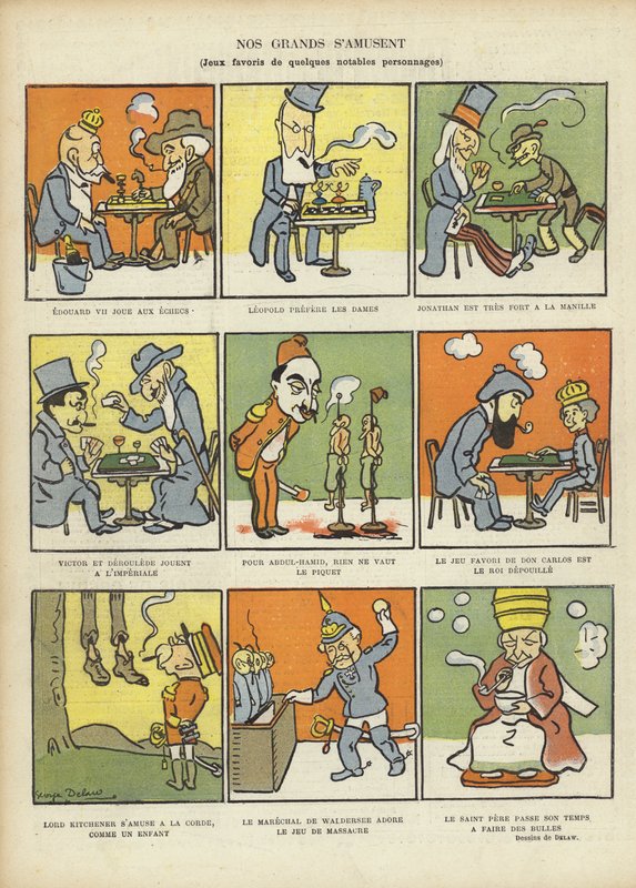 Flotte menns favorittspill, illustrasjon for Le Rire av Georges Delaw