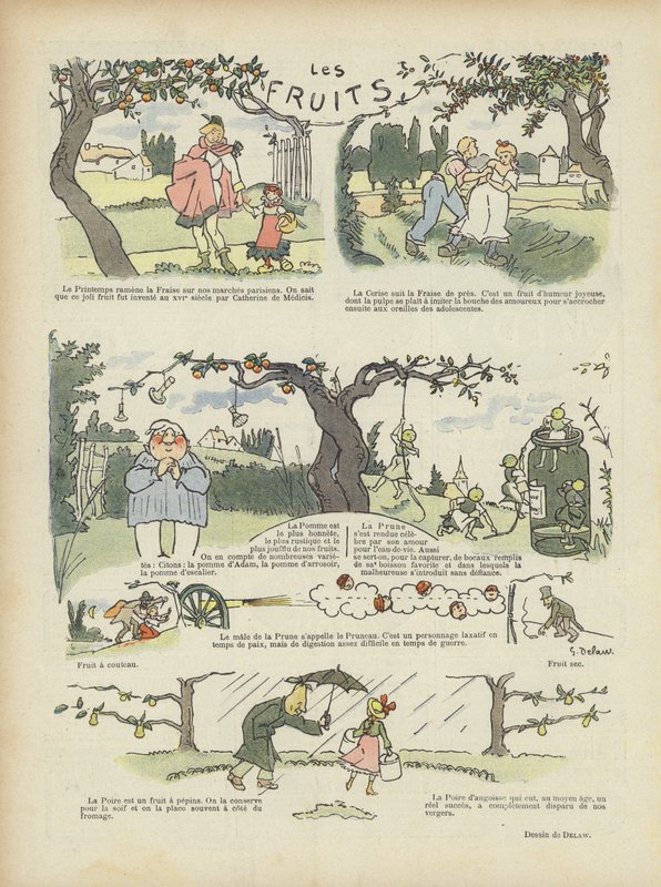 Frukt. Illustrasjon for Le Rire av Georges Delaw