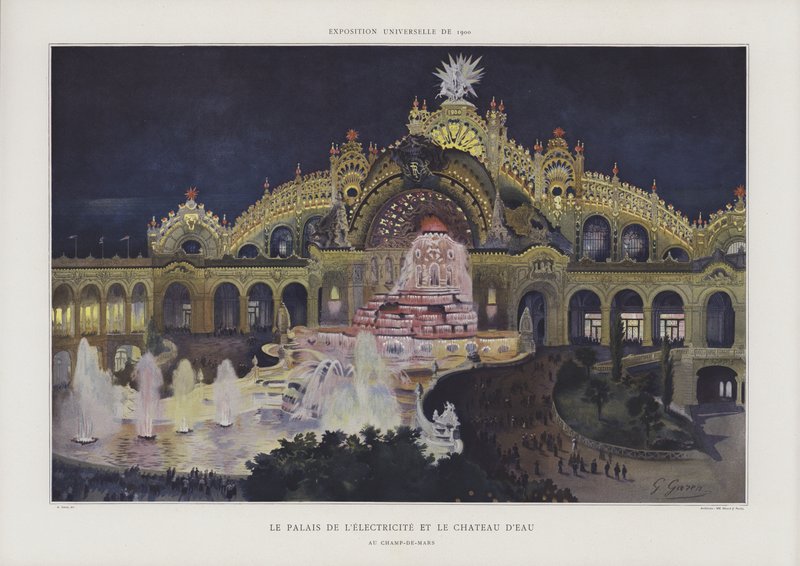 Palace of Electricity and Chateau of Water på Champ de Mars, Exposition Universelle 1900 av Georges Felix Garen