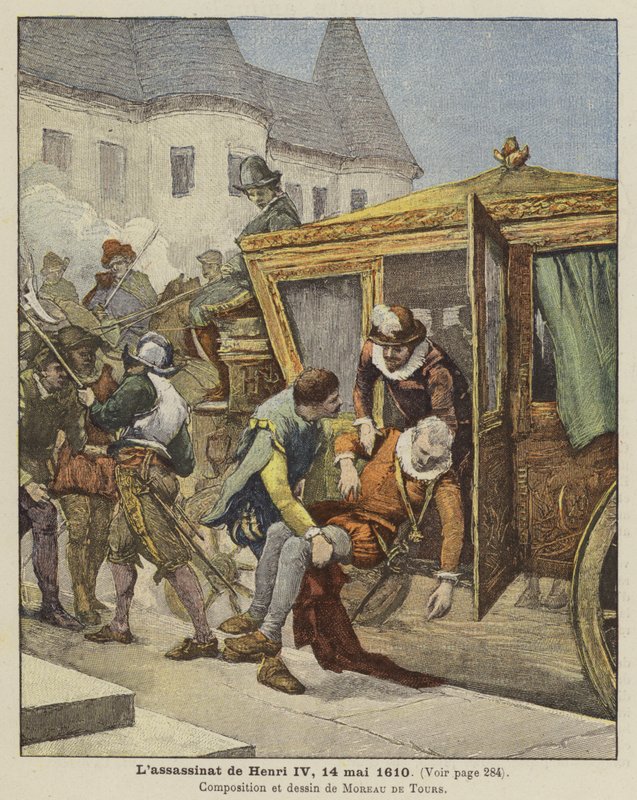 Attentatet på kong Henry IV av Frankrike, 14. mai 1610 av Georges Moreau de Tours
