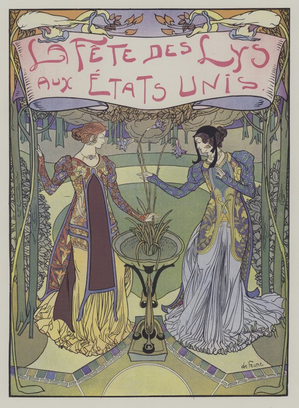 The Fete des Lilies i USA (Festival of Lilies i USA) av Georges de Feure