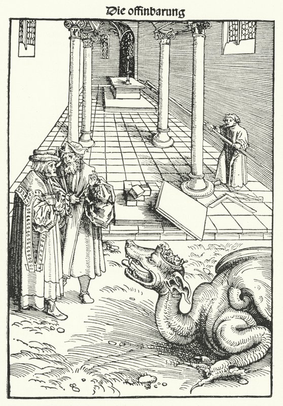Side fra den første utgaven av Luthers nye testamente utgitt i Wittenberg i september 1522 av German School