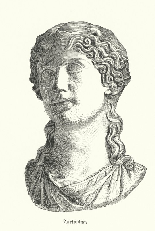 Agrippina den eldste, kone til den romerske general Germanicus og mor til keiser Caligula (gravering) av German School
