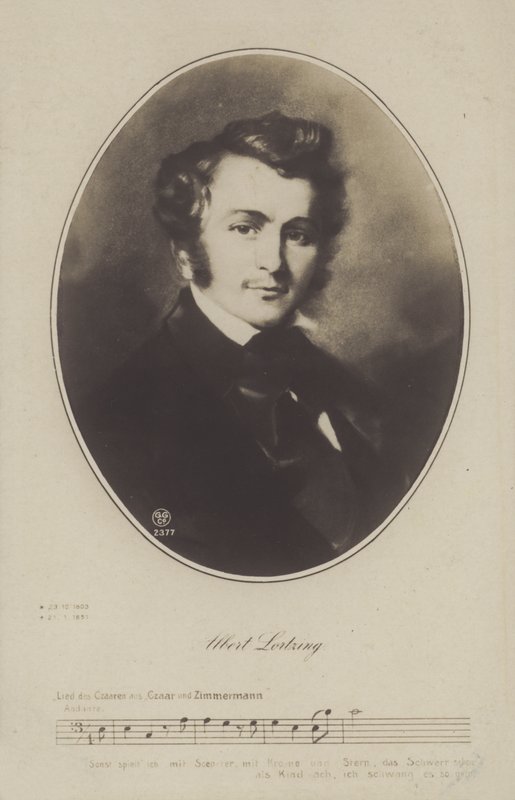 Albert Lortzing , tysk komponist, skuespiller og sanger (litho) av German School
