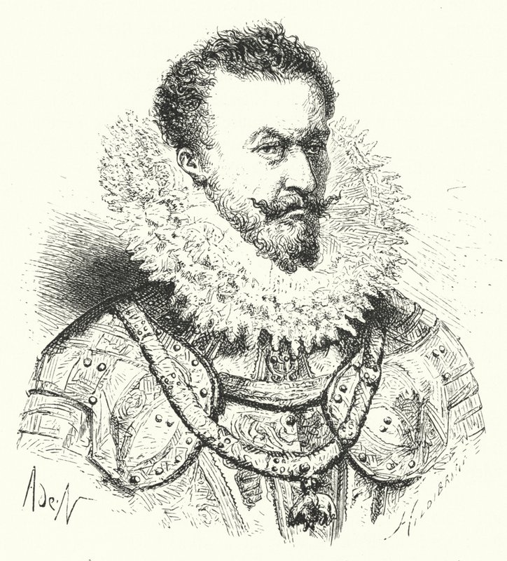 Alexander Farnese, hertug av Parma, guvernør i de spanske Nederlandene (gravering) av German School