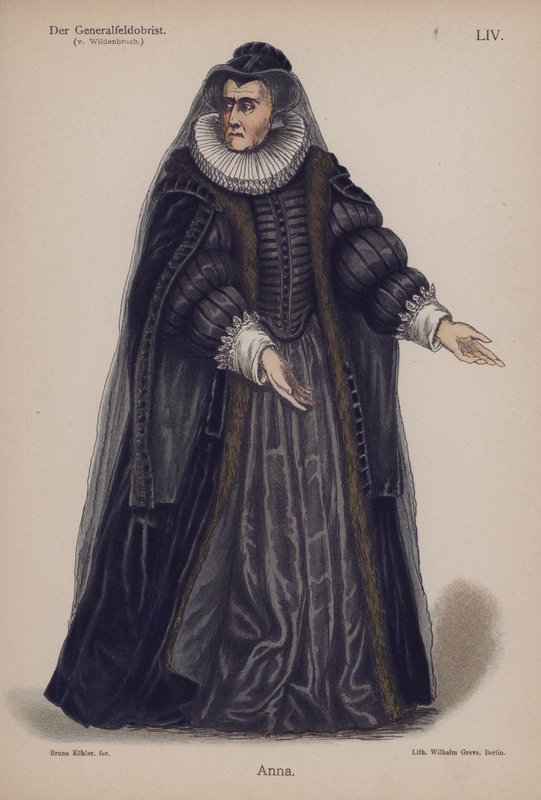 Anna, fra Der Generalfeldoberst av Ernst von Wildenbruch (farge litho) av German School