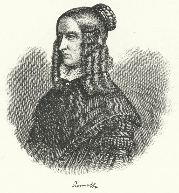 Annette von Droste-Hulshoff , tysk forfatter og komponist (gravering) av German School