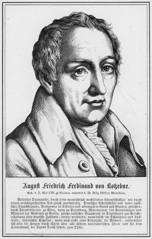 August Friedrich Ferdinand von Kokebue (gravering) av German School
