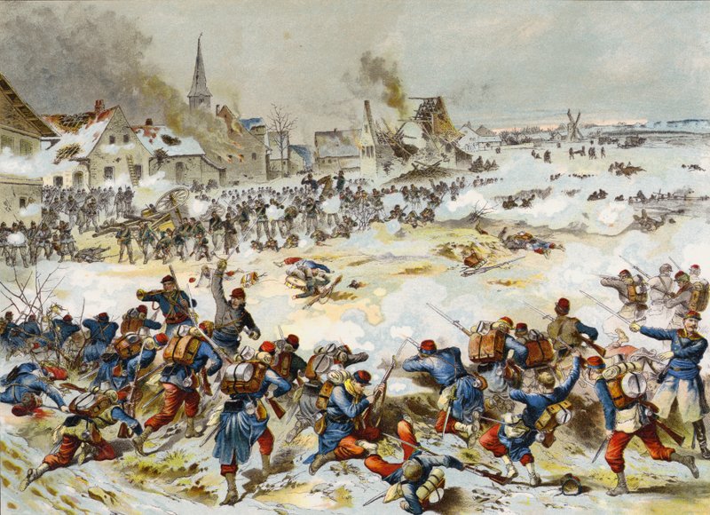 Slaget ved Bapaume, fransk-prøyssisk krig, 3. januar 1870 av German School