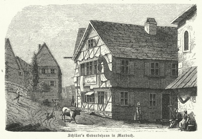 Fødested til den tyske poeten og dramatikeren Friedrich Schiller, Marbach am Neckar av German School