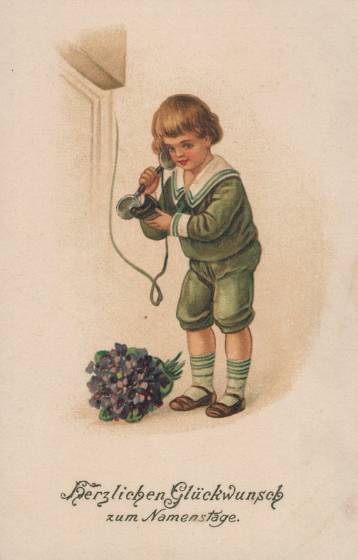 Gutt og telefon av German School