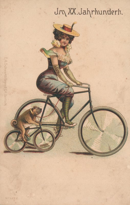 Kort som feirer årsskiftet 1900 (litho i farger) av German School