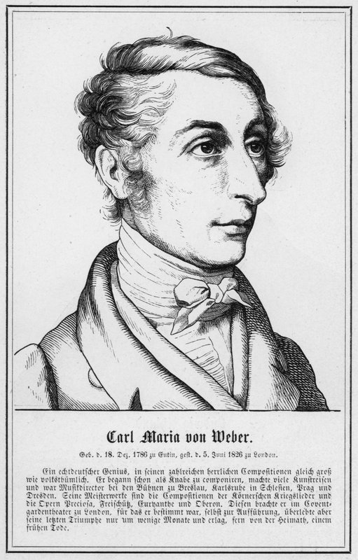 Carl Maria von Weber (gravering) av German School