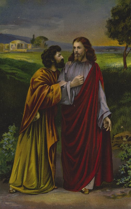 Kristus og Judas Iskariot av German School