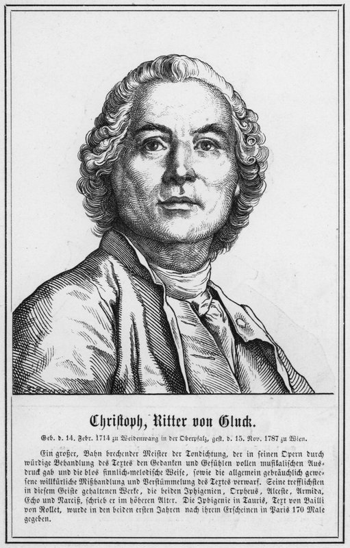 Christoph, Ritter von Cluck (gravering) av German School