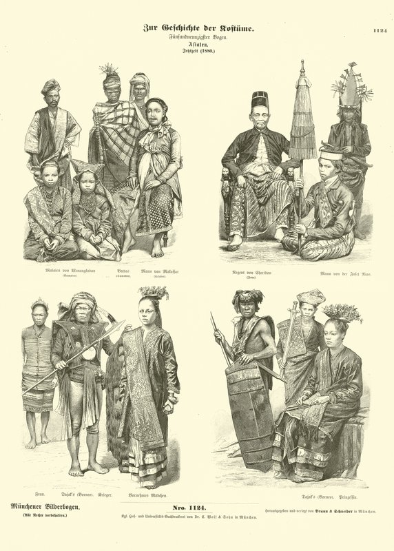 Kostymer i Indonesia, 1880 av German School