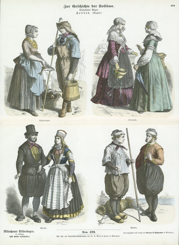 Hollandske kostymer, 1800-tallet av German School