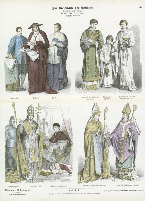 Kirkelige drakter, 1500- og 1600-tallet av German School
