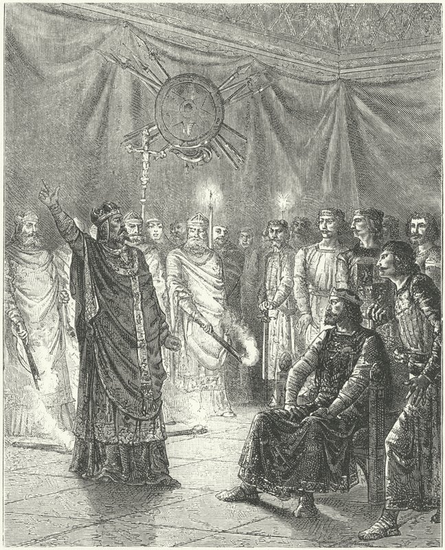 Edmund Rich, erkebiskop av Canterbury, truet kong Henry III med ekskommunikasjon av German School