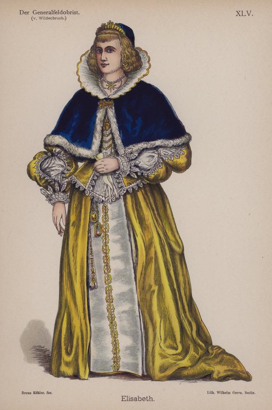 Elisabeth, fra Der Generalfeldoberst av Ernst von Wildenbruch (farge litho) av German School